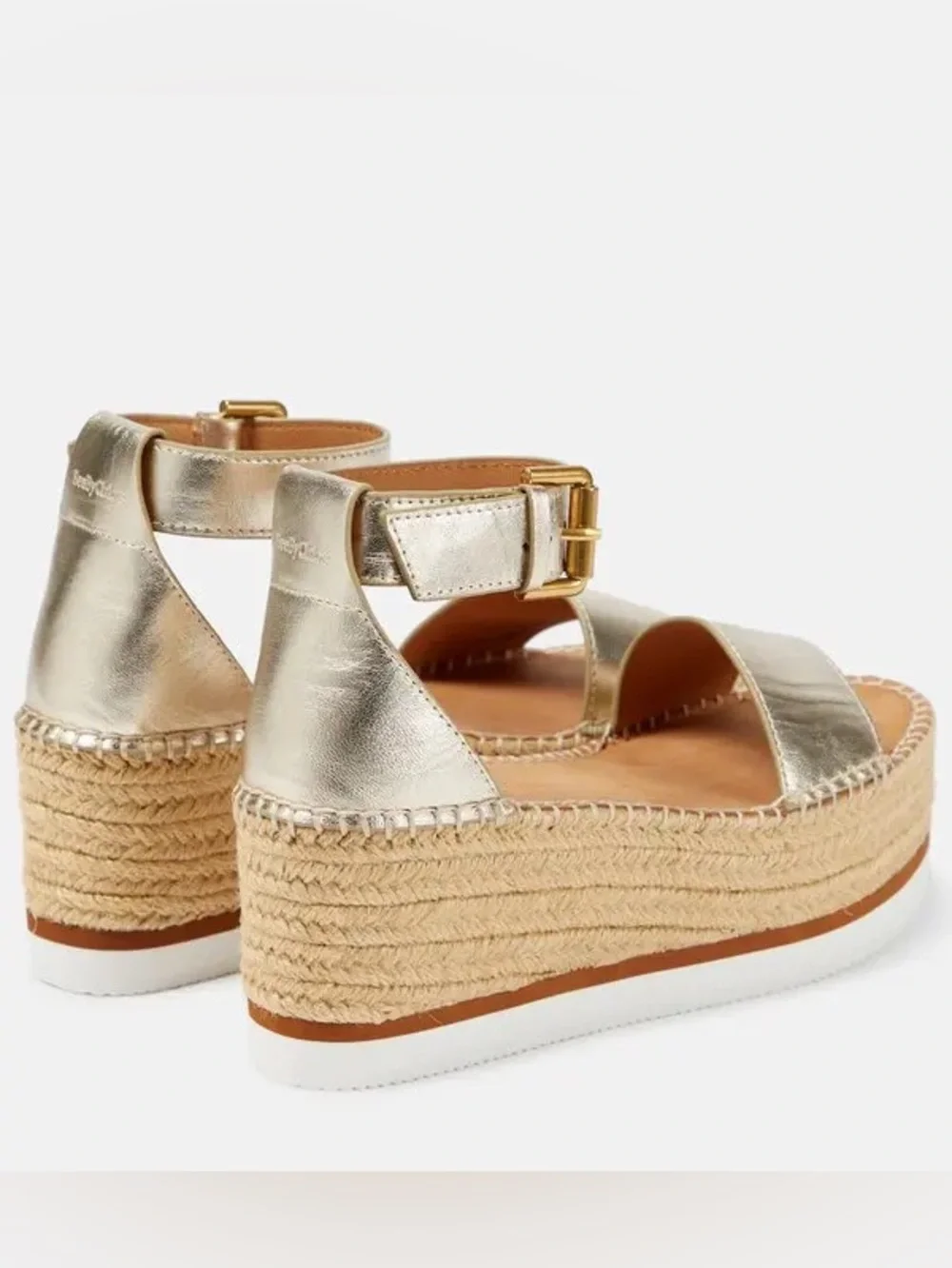 SEE BY CHLOÉ / Glyn Leather Platform Espadrille Sandals